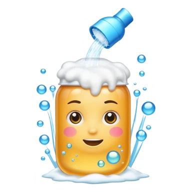 Shampoo for with foam sticker