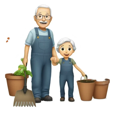 grandparents are gardener sticker
