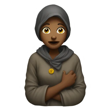 women beggar sticker