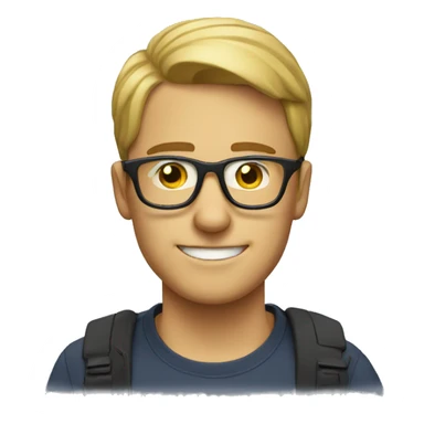 Guy with specs and techie sticker