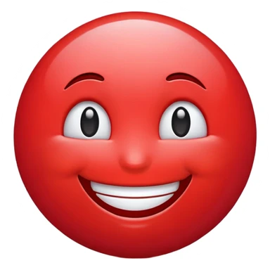 red smiling face emoji sticker