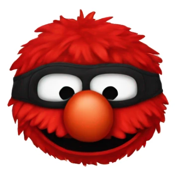 Elmo with a mask sticker