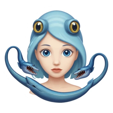 scylla a woman with six eel heads sticker