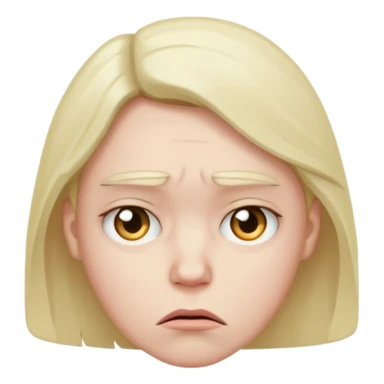 disappointed face sticker