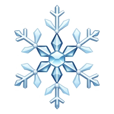 snowflake white sticker