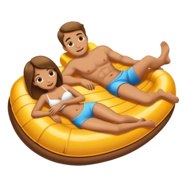 the couple is lying on shizlong sticker