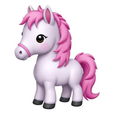Chibi style Plush horse sticker