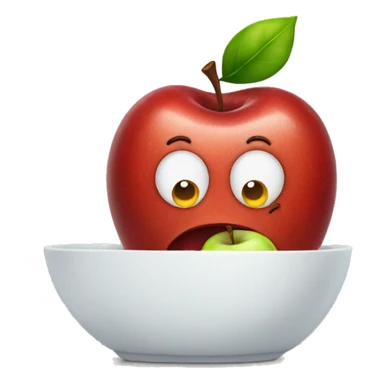 kidney eating an apple sticker