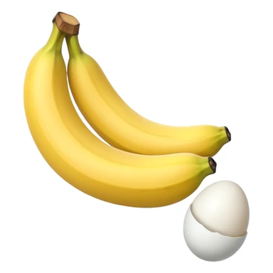 A banana standing between two eggs sticker