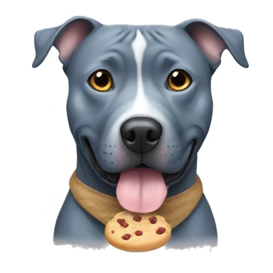 Blueish gray Staffy stole food sticker