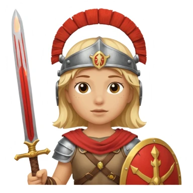 Roman warrior blond girl sticker