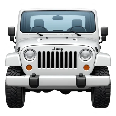White outline jeep front sticker