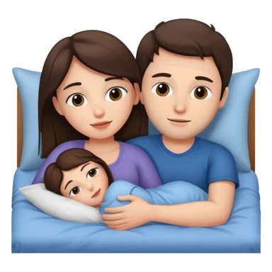 two people cuddling in bed blind girl burnette guy sticker
