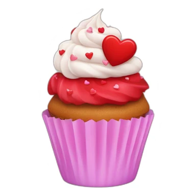 Valentine’s Day cupcake sticker