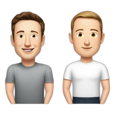 Elon Musk et Mark Zuckerberg sticker