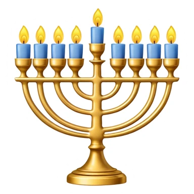 Menorah seven candlesticks sticker