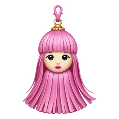 pink ade tassel pendant sticker