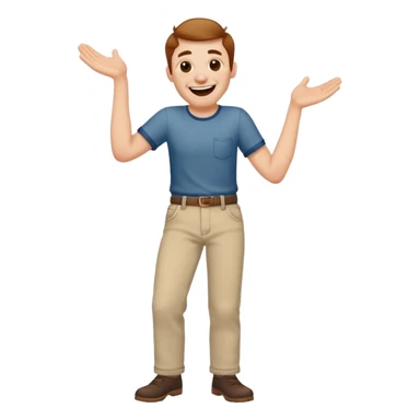 Laughing Man with brown spot on pants sticker