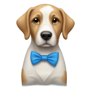 hund mit blauer schleife sticker