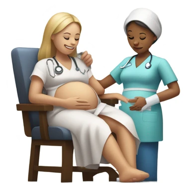 pregnant women having blood drawn sticker