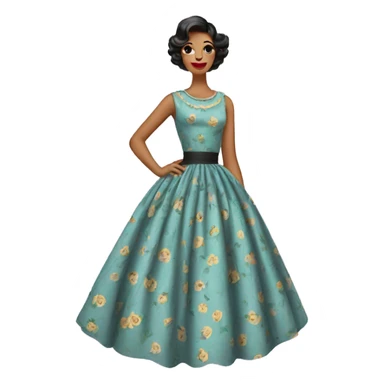 Vintage dress sticker