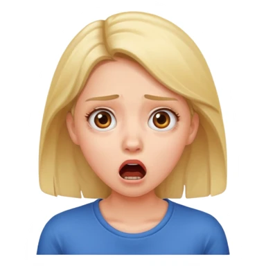 Jaw dropped shocked girl sticker
