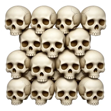 Endless Skulls, filling the whole screen, in the style of gritty realism sticker