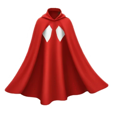 RED SUPERHERO CAPE sticker