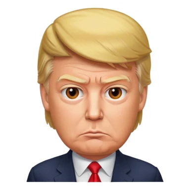 black donald trump sticker