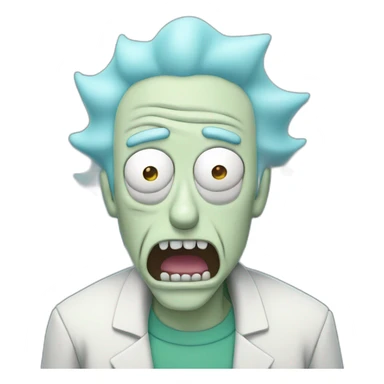 drooling rick from rick and Morty sticker