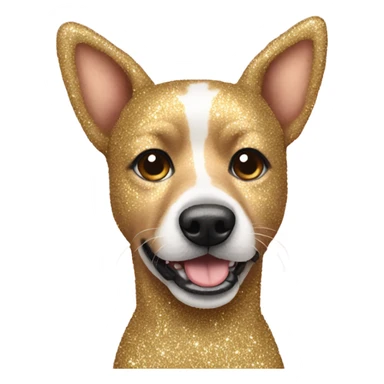 Glitter dog sticker