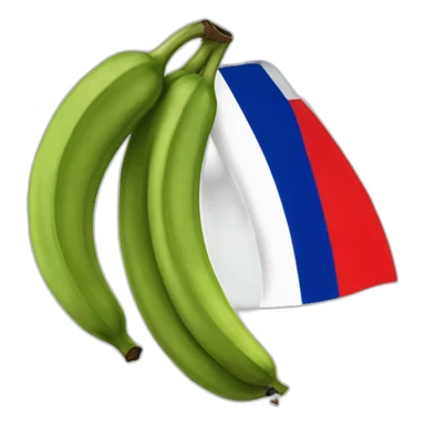 Plantain with a Dominican flag  sticker