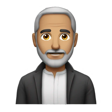 Middle aged middle eastern man with slight grey and slight beard sticker
