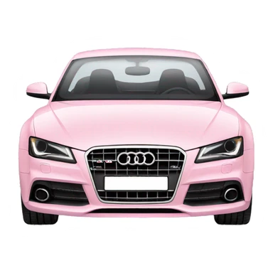 Light Pink Audi facing forward   sticker