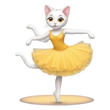 balet dancing cat  sticker