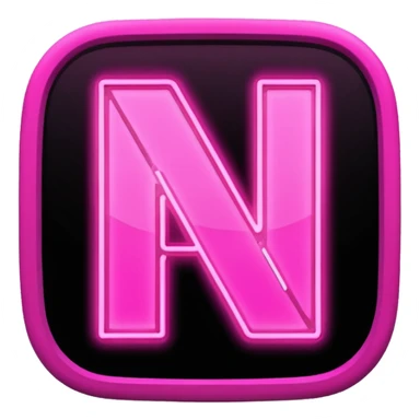 Netflix aesthetic N in pink sticker