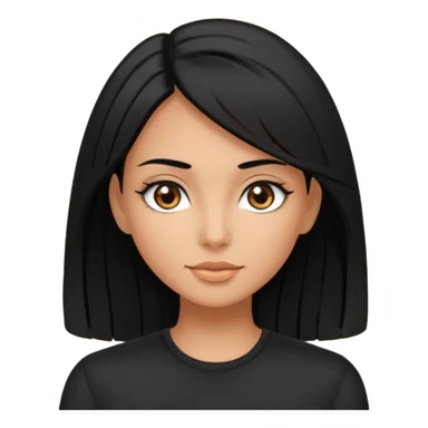 Pilates femme bronzée tenue noir et cheveux noir sticker