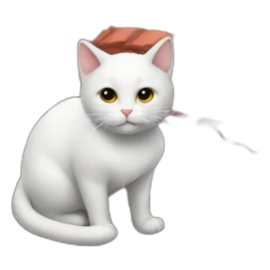 Cat on roof sticker