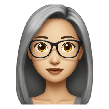 hot-asian-girl-with-glasses sticker