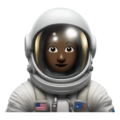 an astronaut in a closed helmet flying sticker