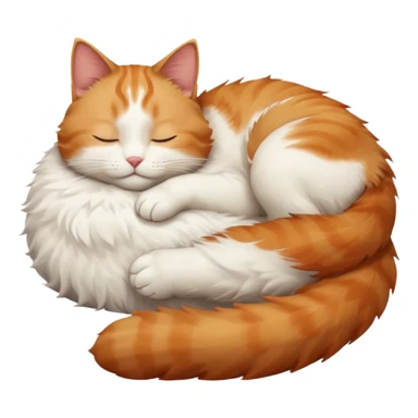 ginger and white small cat eyes closed lying down in funny position sticker