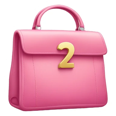 pink handbag with 'z' alphabet sticker