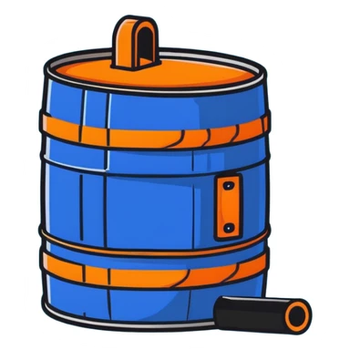 orange road construction barrel sticker