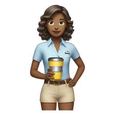 a preppy girl with a stanley sticker