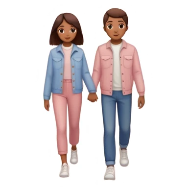 3D emoji-style of two roads merging into one 💞, with cherry blossoms 🌸, floating hearts 💕, soft sunset sky 🌅, and a couple walking hand-in-hand 👩‍❤️‍👨. Romantic and aesthetic vibe sticker
