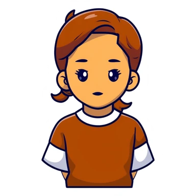 Carmel skin girl side eyeing  sticker