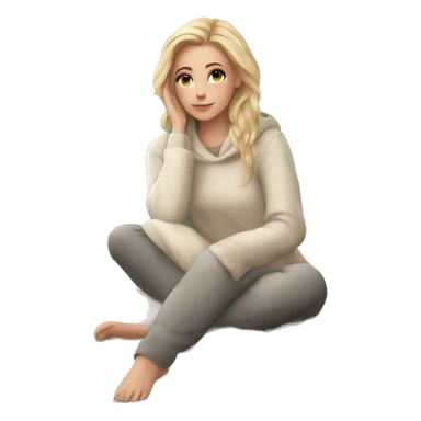 Cozy fall morning white girl sticker