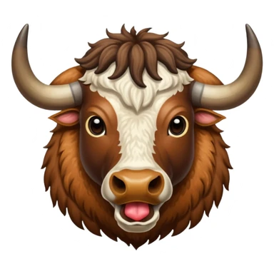 Longhorn Bull eating buckeye nut sticker