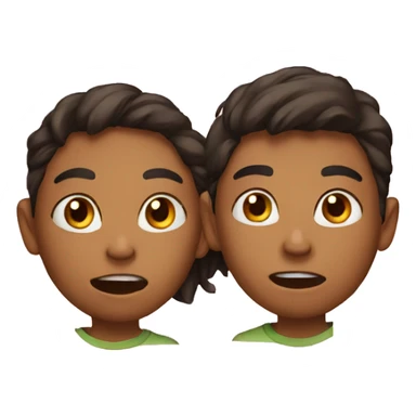 Two siblings fighting  sticker