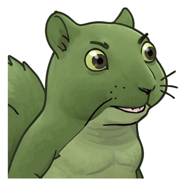 Gay buff squirrel  sticker